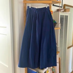 Muji navy bubble skirt